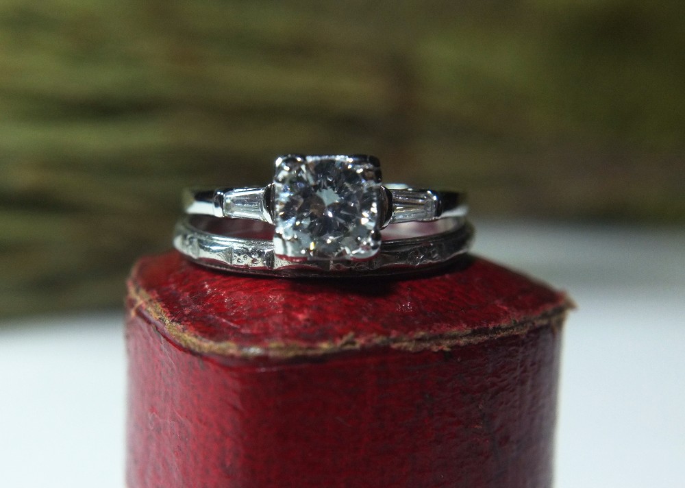 Mid Century Platinum Diamond Ring Singapore Island Jewellery Store