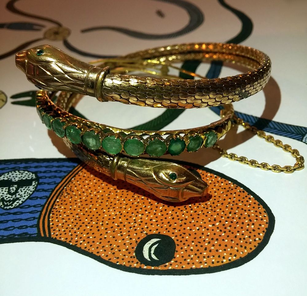 Antique Gold Snake Cuff Bracelet Singapore Island Jewellery Store