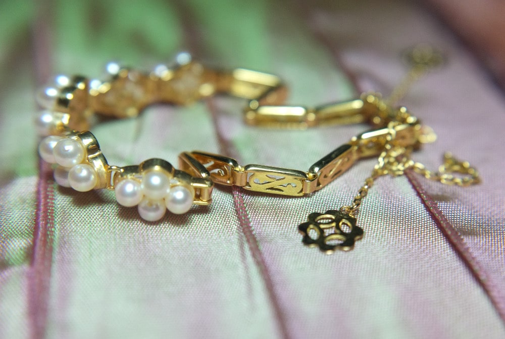 20k Chinese Antique Pearl Bracelet, Peranakan Jewellery Singapore