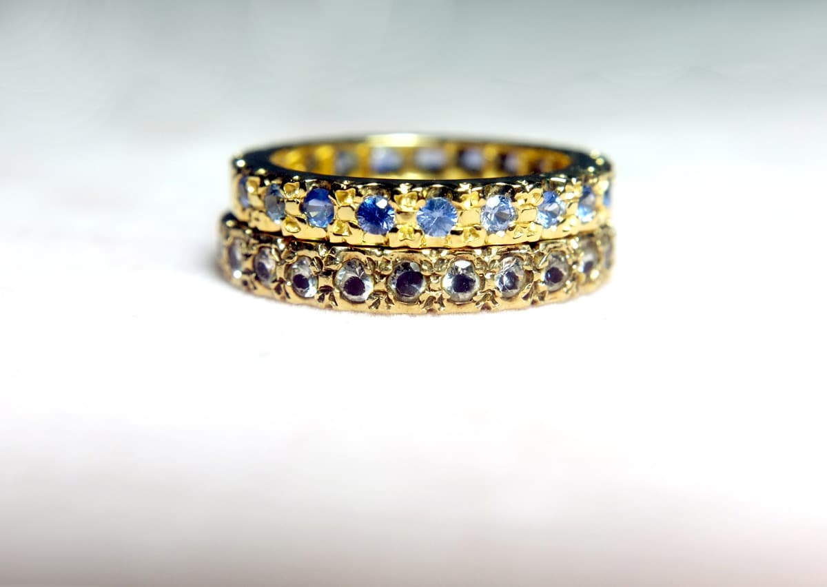 SIJS Greco Roman Ring, Sapphire Eternity Band Singapore Island