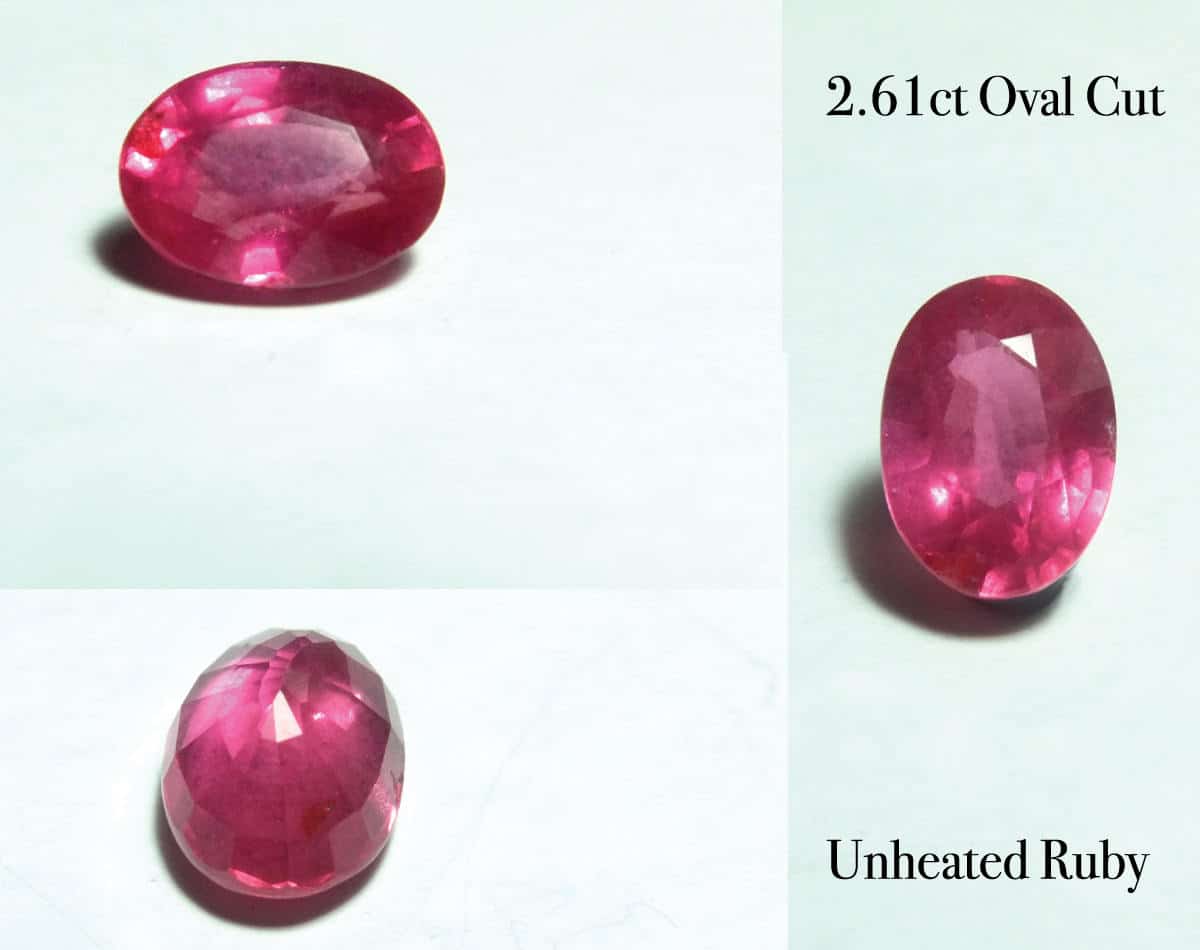 6 Unheated Ruby Loose Gems Natural Singapore Island Jewellery Store