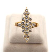 antique navette diamond ring