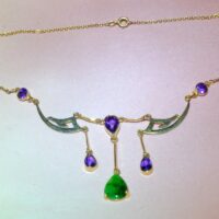 amethyst and jade necklace