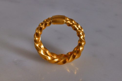 SIJS, solid gold thumb ring, handmade 24k gold ring, twist thumb ring, solid gold twist ring, wide gold twist ring, roman style gold ring, viking gold ring, custom wedding ring singapore