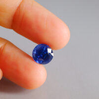 GIA 3ct Round Royal Blue Sapphire Unheated Gem