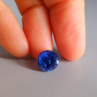 GIA 3ct Round Royal Blue Sapphire Unheated Gem