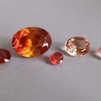 orange red stones