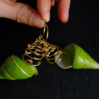 emerald green snail, bespoke earrings singapore, custom handmade jewellery, handmade jewellery singapore, SIJS