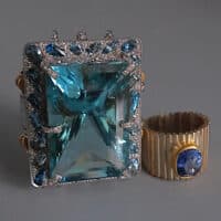 large aquamarine pendant, ancient bead necklace, bespoke aquamarine necklace, fine jewelry aquamarine, bespoke fine jewellery singapore, SIJS