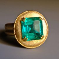 coin ring gold, roman emerald ring, roman coin ring, emerald ring 22k gold, emerald cut 24k ring, 24k gold ring with emerald stone, statement rings for men, bespoke ring singapore, bespoke jewellery singapore, SIJS
