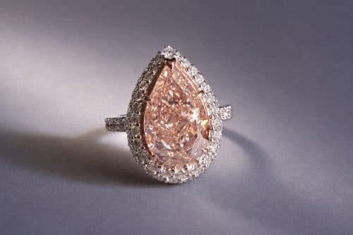 Pear Diamond Ring, Pear Diamond Halo Ring, large pear diamond ring, pear shaped diamond ring, bespoke diamond ring singapore, custom fine jewelry singapore, bespoke jewellery singapore, SIJS